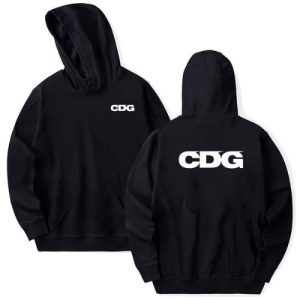 CDG Black Hoodie with Front & Back Logo