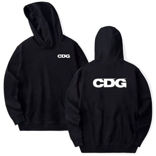 CDG Black Hoodie with Front & Back Logo CDG Black Hoodie with Front & Back Logo