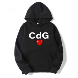 CDG Play Red Heart Front Print Hoodie