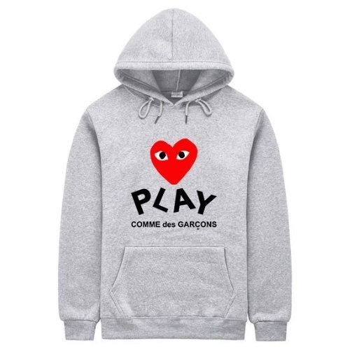 Comme-Des-Garcons-Play-Mini-Heart-Hoodie-–-Grey Comme Des Garcons Play Mini Heart Hoodie – Grey - Image 1