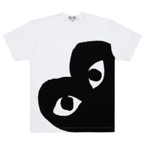 Shop the Comme des Garçons PLAY Big Heart White/Black T-Shirt. Premium cotton, iconic heart logo, comfortable fit, and authentic streetwear style.